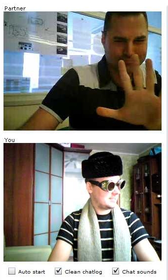 ChatRoulette Screenshot: Stay away from me weirdo